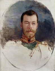 Studie für ein Porträt von Zar Nikolaus II. (1868-1918) 1898
